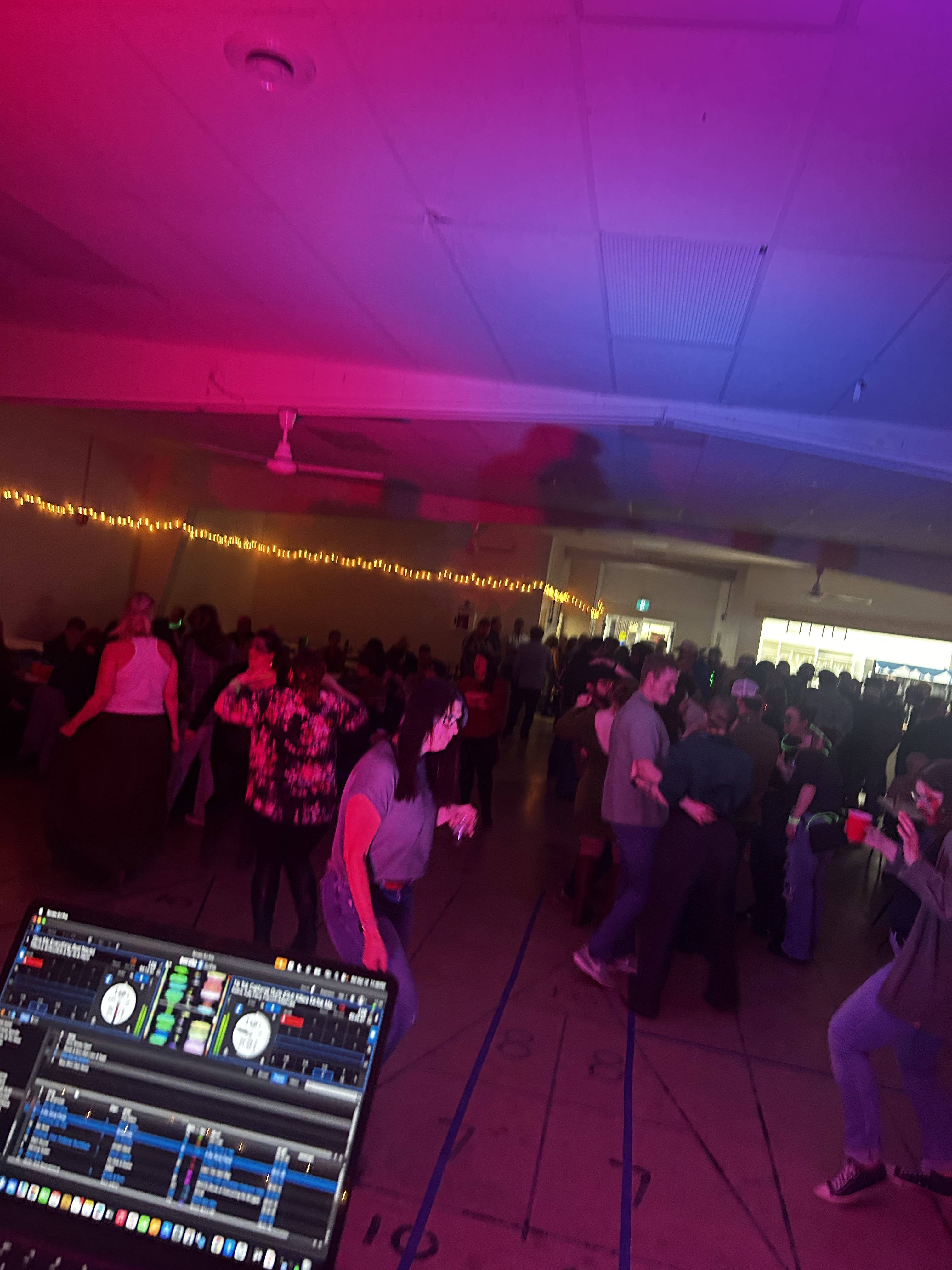DJ booth setup at a Brandon wedding reception