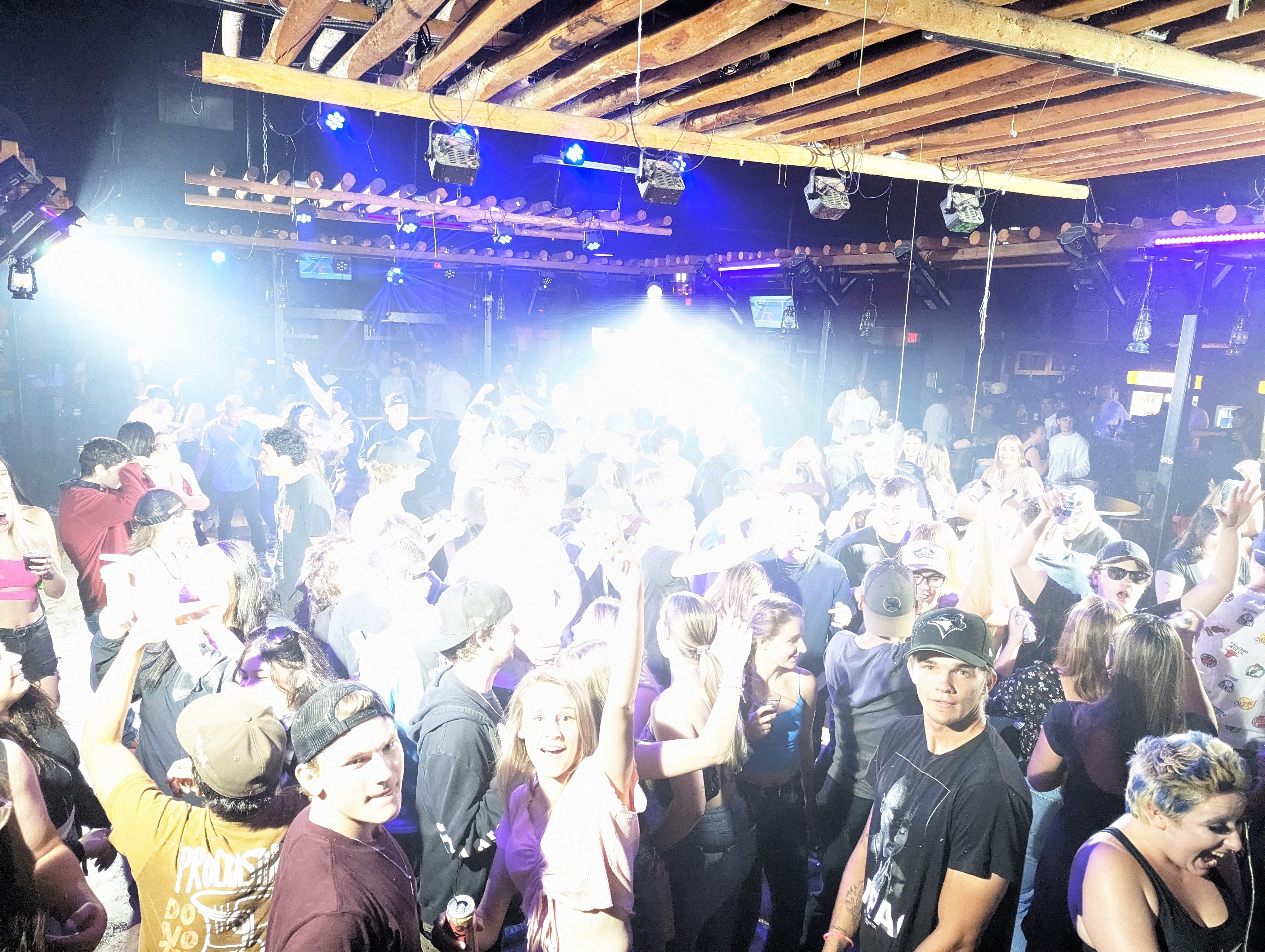 Packed dance floor at a Manitoba wedding social